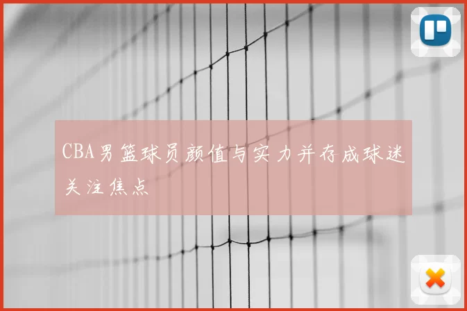 CBA男篮球员颜值与实力并存成球迷关注焦点