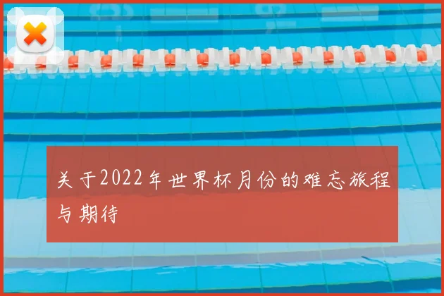 关于2022年世界杯月份的难忘旅程与期待