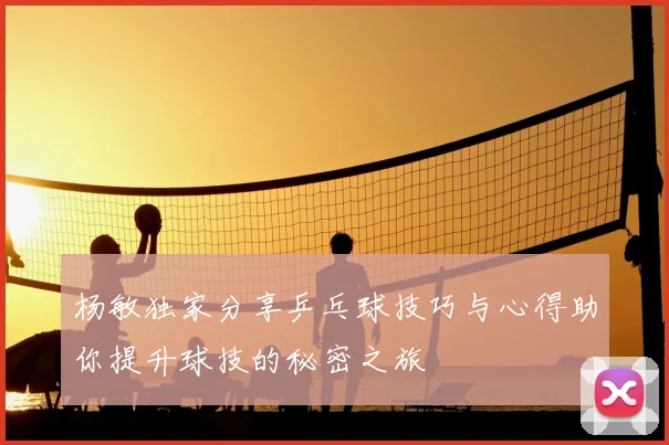杨敏独家分享乒乓球技巧与心得助你提升球技的秘密之旅